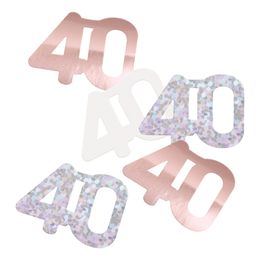 Bordkonfetti 40 Rosaguld