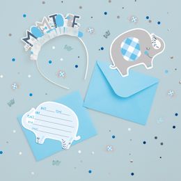 Bildspel - Bordskonfetti Blå Baby Shower