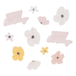 Bordkonfetti Happy Birthday Floral