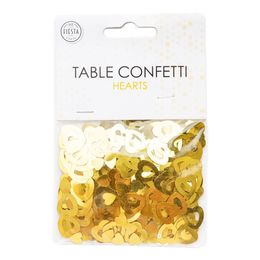 Bildspel - Bordskonfetti Hjärtan Kontur Guld Metallic