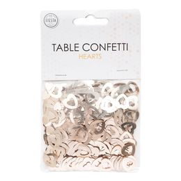 Bordkonfetti Hjerter Kontur Roségull Metallic