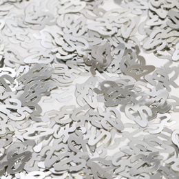 Bordskonfetti Siffra 25 Silver Metallic