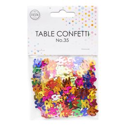 Lysbildefremvisning - Bordkonfetti Tall Fargemiks Metallic