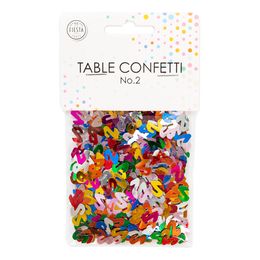 Lysbildefremvisning - Bordkonfetti Tall Fargemiks Metallic