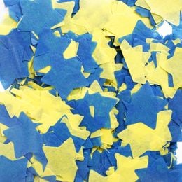 Bordkonfetti Stjerner Blå/Gul