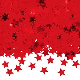 Bordkonfetti Stjerner Rød Metallic