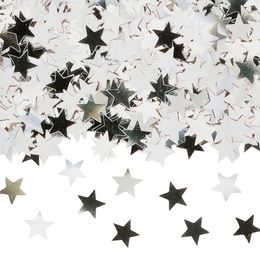 Bordskonfetti Stjärnor Silver Metallic