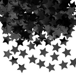 Bordskonfetti Stjärnor Svart Metallic