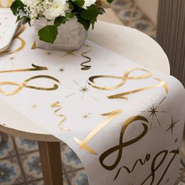 Bildspel - Bordslöpare 18 Vit/Guld