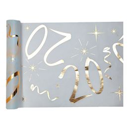 Bordslöpare 20 Vit/Guld