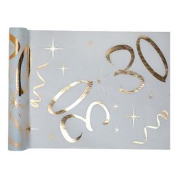 Bordslöpare 30 Vit/Guld