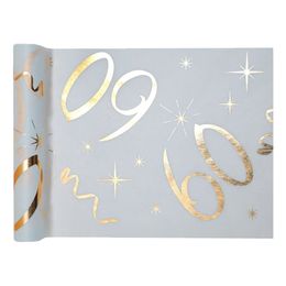 Bordslöpare 60 Vit/Guld