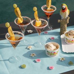 Bildspel - Bordslöpare Ljusblå Förskuren