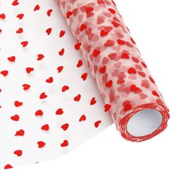 Bildspel - Bordslöpare med Hjärtan Röd