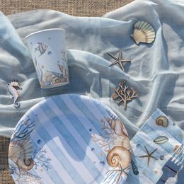 Bildspel - Bordslöpare Muslin Ljusblå