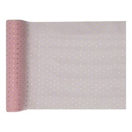 Bordslöpare Prickig Rosa/Guld