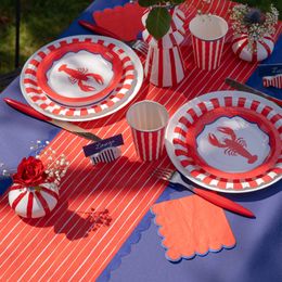 Bildspel - Bordslöpare Röd/Blå