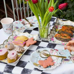 Diaesitys - Pöytäliinajuoksija Shakkiruutu Musta/Valkoinen