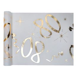 Bildspel - Bordslöpare Siffra Vit/Guld