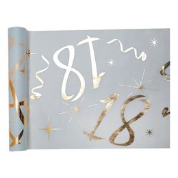 Bildspel - Bordslöpare Siffra Vit/Guld