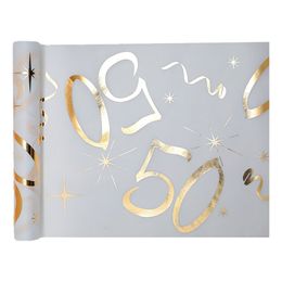 Bildspel - Bordslöpare Siffra Vit/Guld