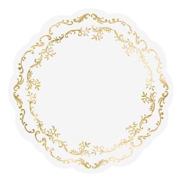 Bordstabletter Ornament Guld/Vit