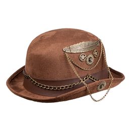 Bildspel - Bowlerhatt Steampunk Brun