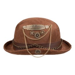 Bildspel - Bowlerhatt Steampunk Brun