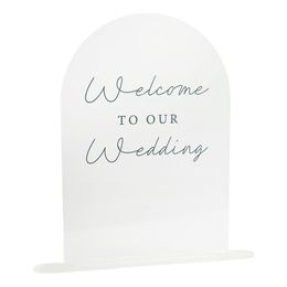 Bildspel - Bröllopsskylt Welcome med Bokstäver Svart/Vit