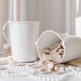 Lysbildefremvisning - Brudepikekurv for roseblader hvit