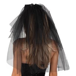 Bildspel - Brudslöja Svart med Rosett Deluxe