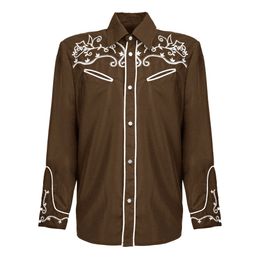 Bildspel - Brun Western Skjorta Herr