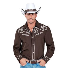 Brun Western Skjorta Herr