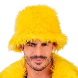 Bildspel - Bucket Hat Fluffig Gul