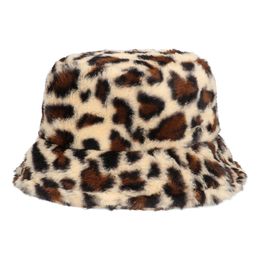 Bucket Hat i Fuskpäls Leopard