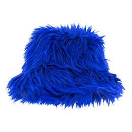 Bucket-hatt Fluffy Blå
