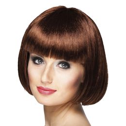 Cabaret Mörkbrun Peruk