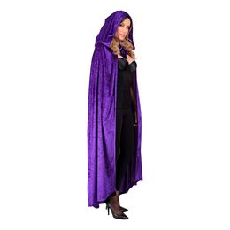 Lysbildefremvisning - Kappe med hætte fløjl lilla