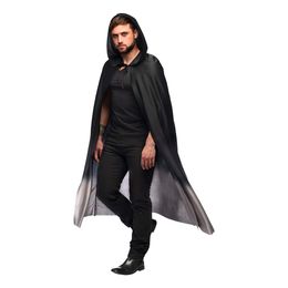 Cape med Huva Svart/Grå