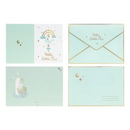 Bildspel - Kort med Hängande Dekoration Val Ljusblå