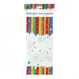 Cellofanposer Happy Birthday Regnbue