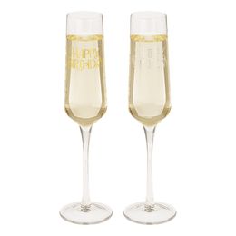Bildspel - Champagneglas Set Happy Birthday