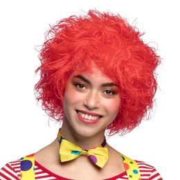 Clownperuk Röd Frizzy
