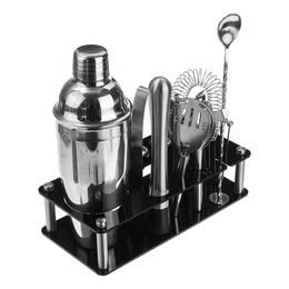 Lysbildefremvisning - Cocktailsæt i Rustfrit Stål med Akrylholder