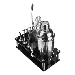 Lysbildefremvisning - Cocktailsæt i Rustfrit Stål med Akrylholder