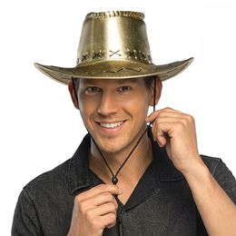 Bildspel - Cowboyhatt Guld med Sömmar