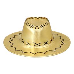 Bildspel - Cowboyhatt Guld med Sömmar