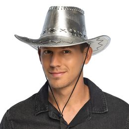 Bildspel - Cowboyhatt Silver med Sömmar