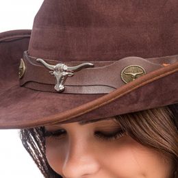 Bildspel - Cowboyhatt Suede Brun