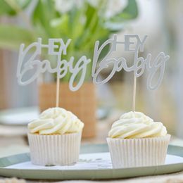 Lysbildefremvisning - Cupcake Toppers Hey Baby